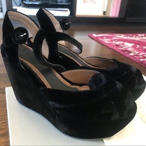 MARNI Black Velvet Platforms